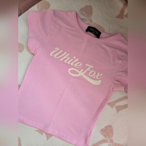 White Fox Boutique Pink Baby Tee